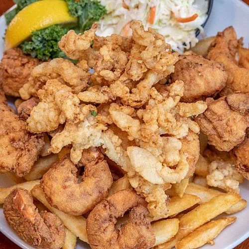 Fried seafood platter